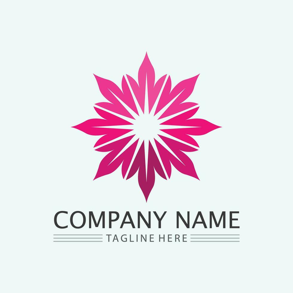 fleur logo. le circulaire logo. logo de le fleur. stylisé fleur. pétales. Facile logo. le marque Nom emblème logo. mandala. logo boutique. logotype pour beauté. logo pour fleur magasin. vecteur