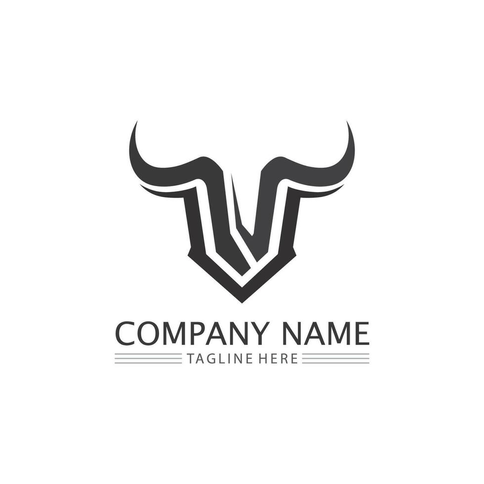 taureau buffle tête vache animal mascotte logo design vecteur pour sport corne buffle animal mammifères tête logo sauvage matador