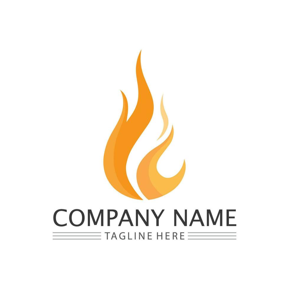 modèle de conception de feu flamme logo icône vector