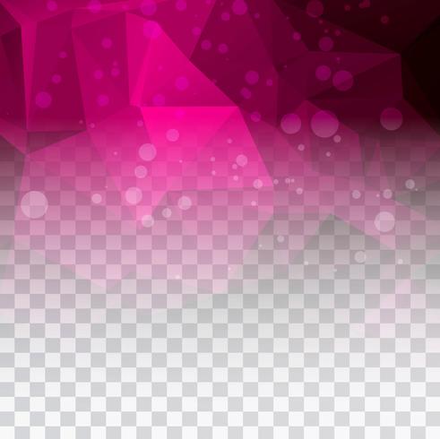 Illustration de fond transparent magnifique polygone rose vecteur