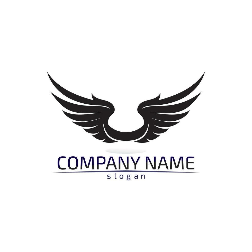 ailes de faucon logo modèle vecteur icône logo design app