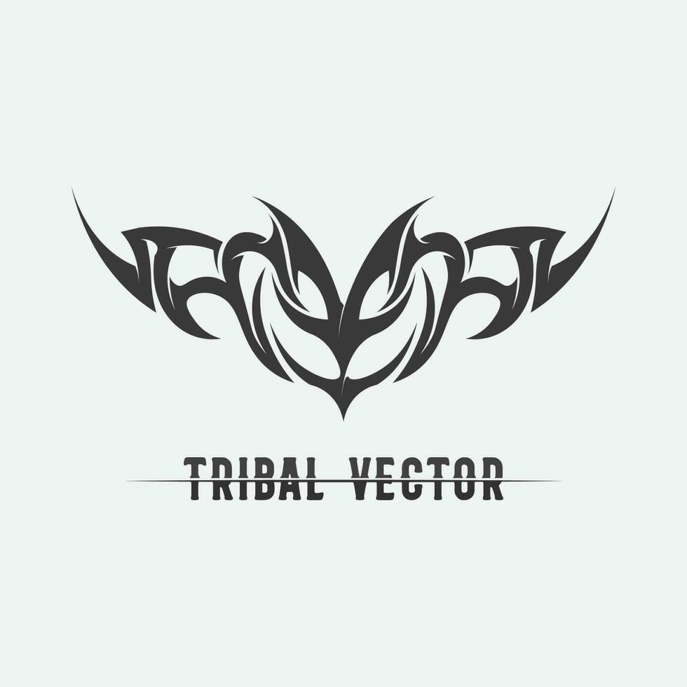 tribal, classique, noir, tatouage ethnique icône vector illustration design logo