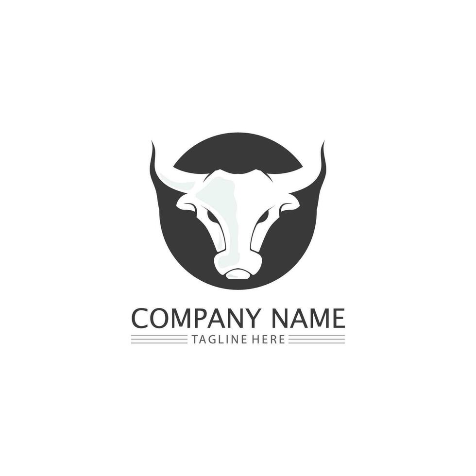 taureau buffle tête vache animal mascotte logo design vecteur pour sport corne buffle animal mammifères tête logo sauvage matador