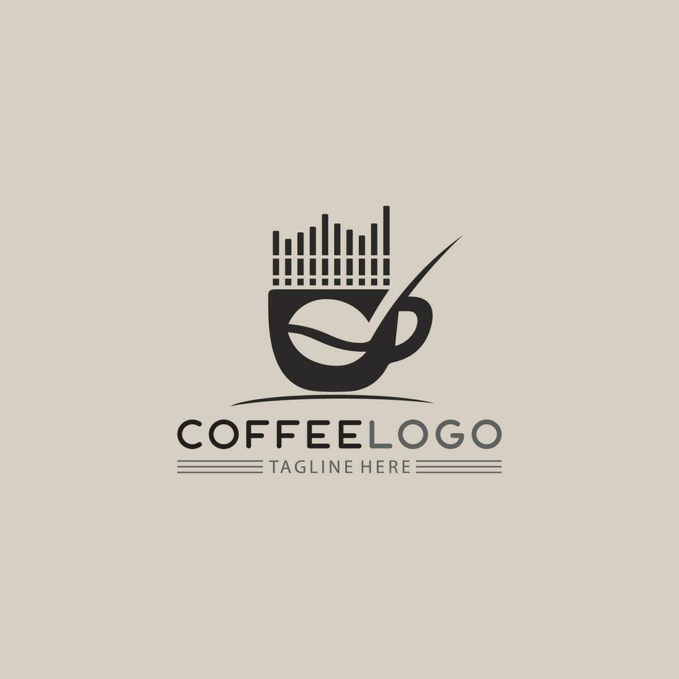 modèle de logo de tasse à café vecteur