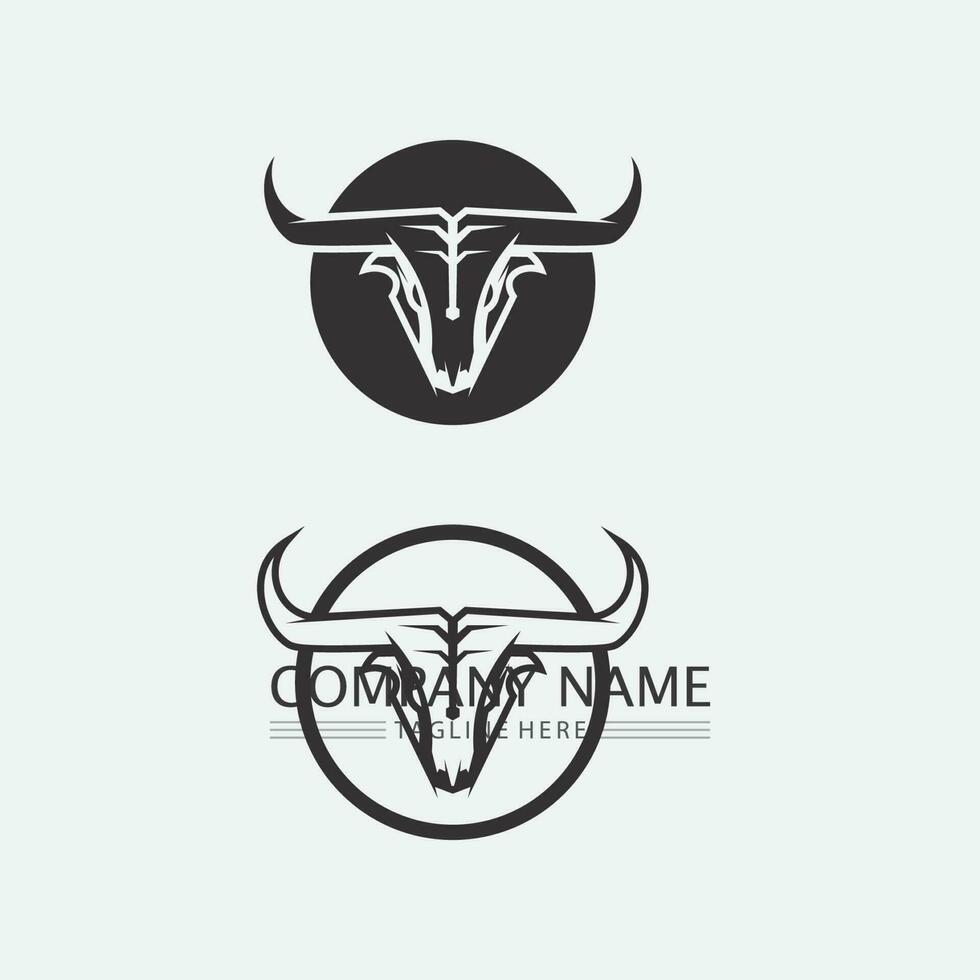 taureau buffle tête vache animal mascotte logo design vecteur pour sport corne buffle animal mammifères tête logo sauvage matador