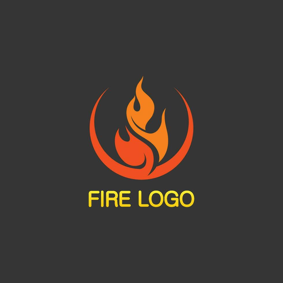 logo et icône de feu, énergie de conception d'illustration de flamme de vecteur d'élément enflammé chaud, chaud, avertissement, signe de cuisson, logo, icône, lumière, chaleur de puissance