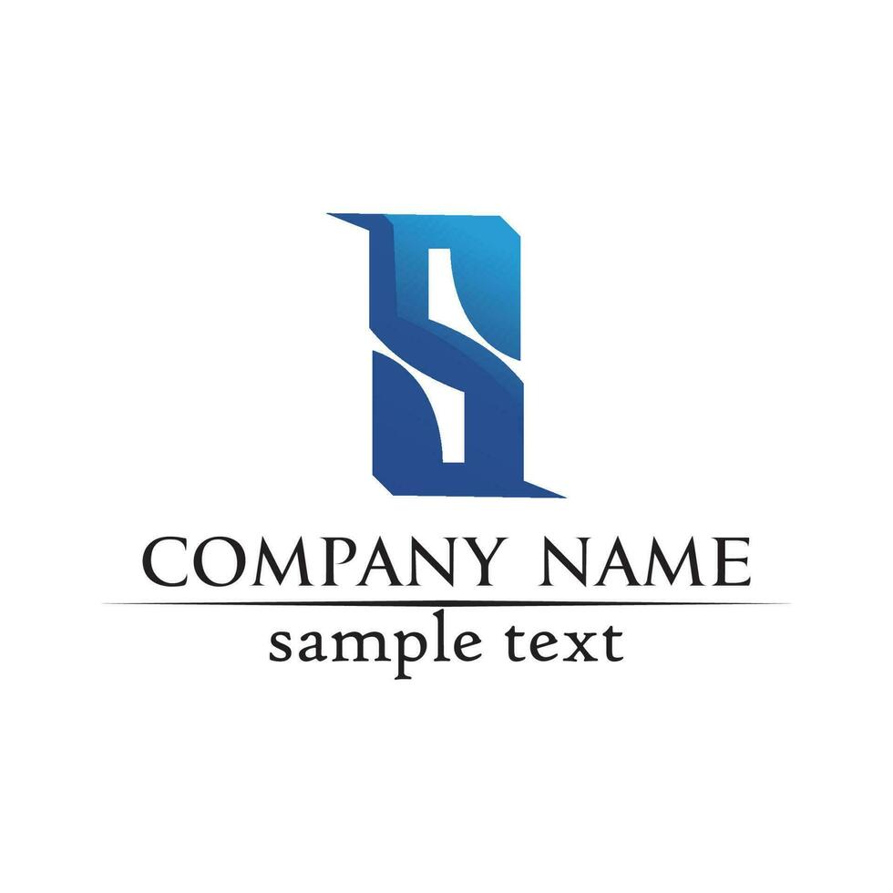 conception de vecteur de conception de logo entreprise lettre s entreprise