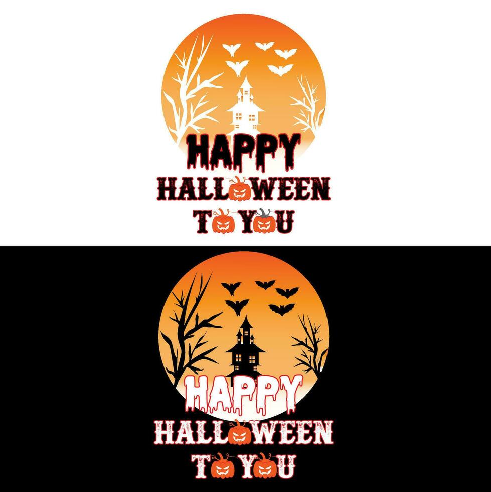 Halloween T-shirt conception content Halloween à vous vecteur