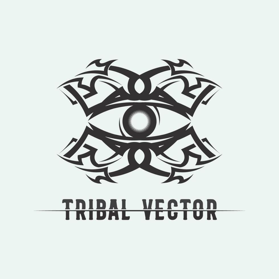 tribal, classique, noir, tatouage ethnique icône vector illustration design logo