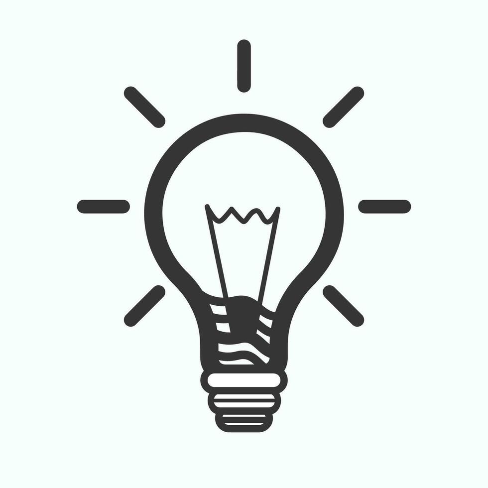 lumière ampoule ligne icône plat vecteur adapté pour Créatif idée concept prêt pour votre projet