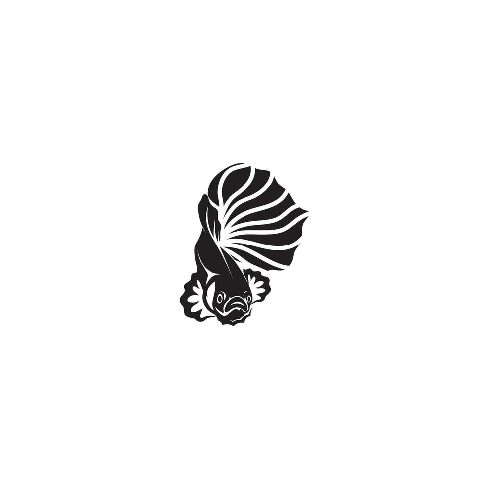 poisson animal logo aquatique bêta vecteur de conception de poisson et illustration