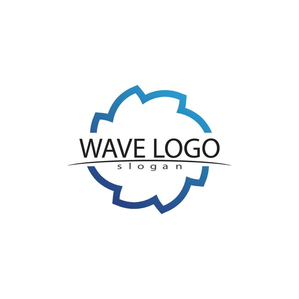 icônes de modèle de logo de plage de vagues et de symboles app vecteur