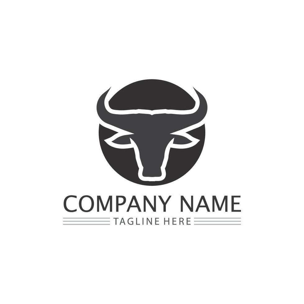 taureau buffle tête vache animal mascotte logo design vecteur pour sport corne buffle animal mammifères tête logo sauvage matador