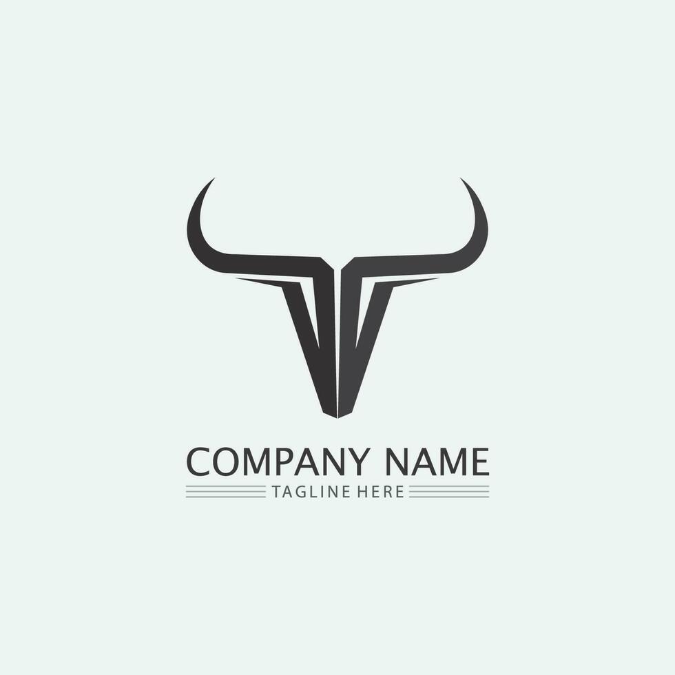 taureau buffle tête vache animal mascotte logo design vecteur pour sport corne buffle animal mammifères tête logo sauvage matador