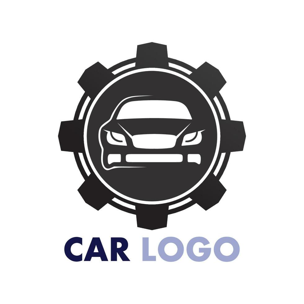 création de logo de voiture automatique avec l'icône de véhicule de voiture de sport concept silhouette.vector modèle de conception d'illustration. vecteur