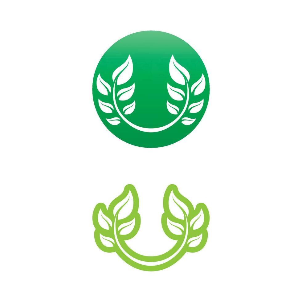 logos de l'écologie des feuilles d'arbre vert vecteur