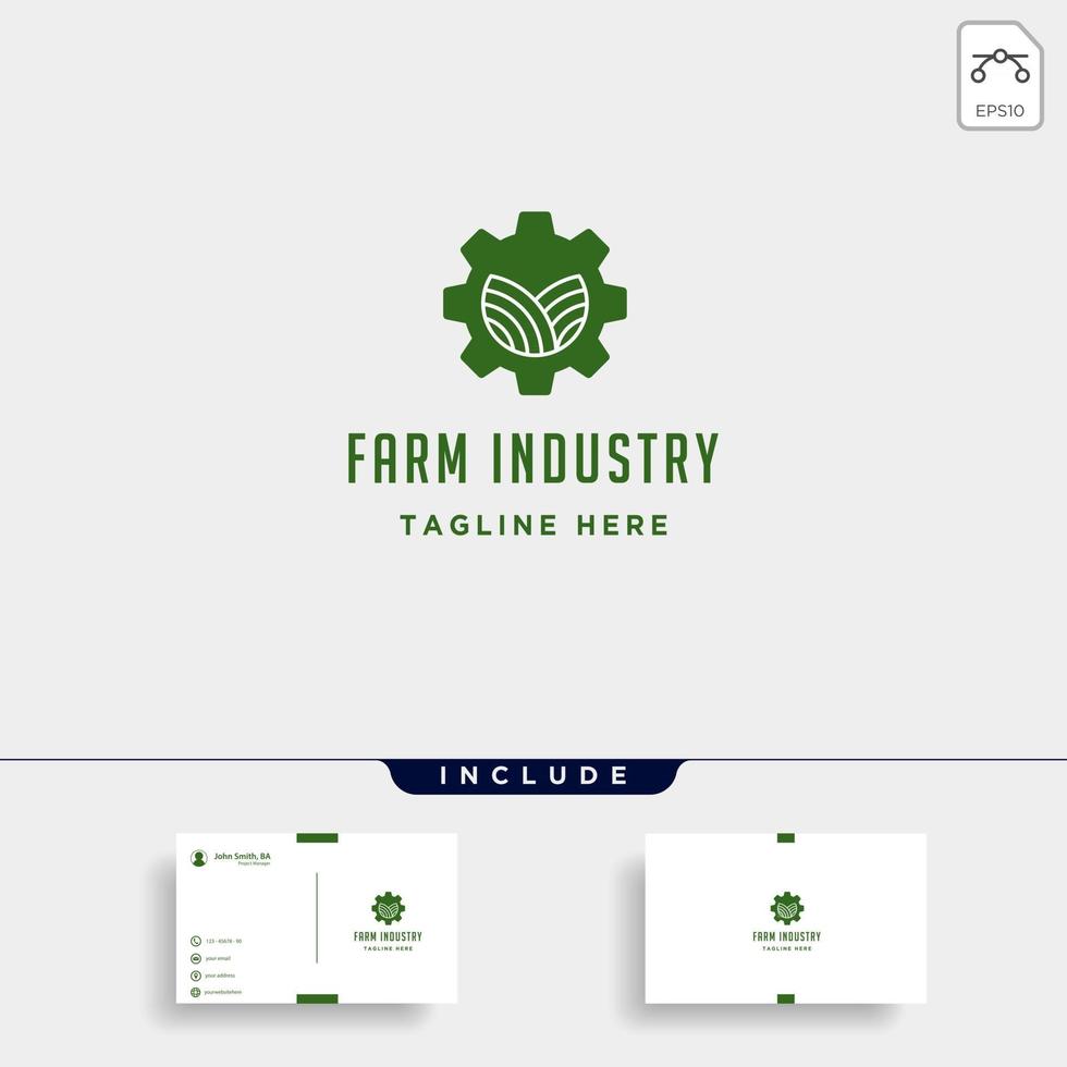 engrenage ferme logo vecteur nature industrie symbole signes icône illustration