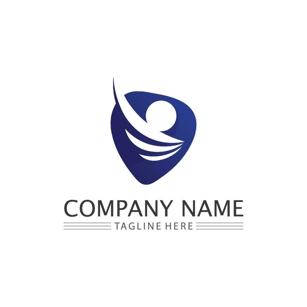 logo de personnes, équipe, succès, travail de personnes, groupe et communauté, vecteur de logo d'entreprise et d'entreprise et soins de conception, icône de la famille logo de réussite