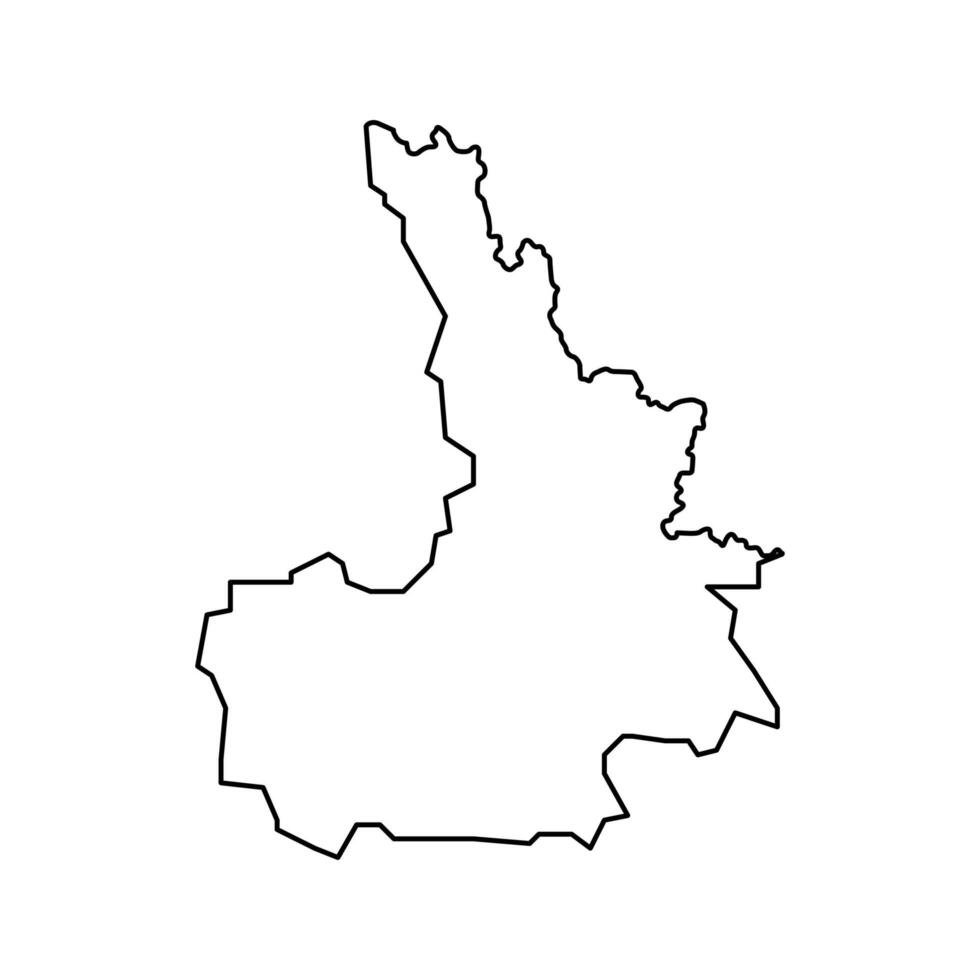 Pristina district carte, les quartiers de kosovo. vecteur illustration.