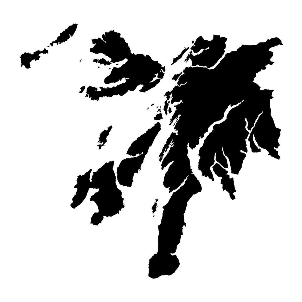 argyll et bute carte, conseil zone de Écosse. vecteur illustration.