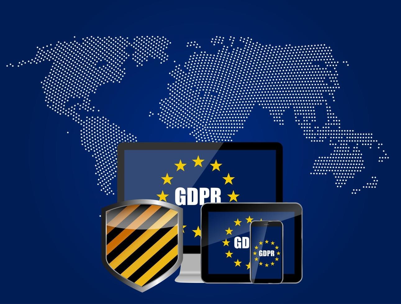 Contexte général du règlement sur la protection des données du gdpr vecteur