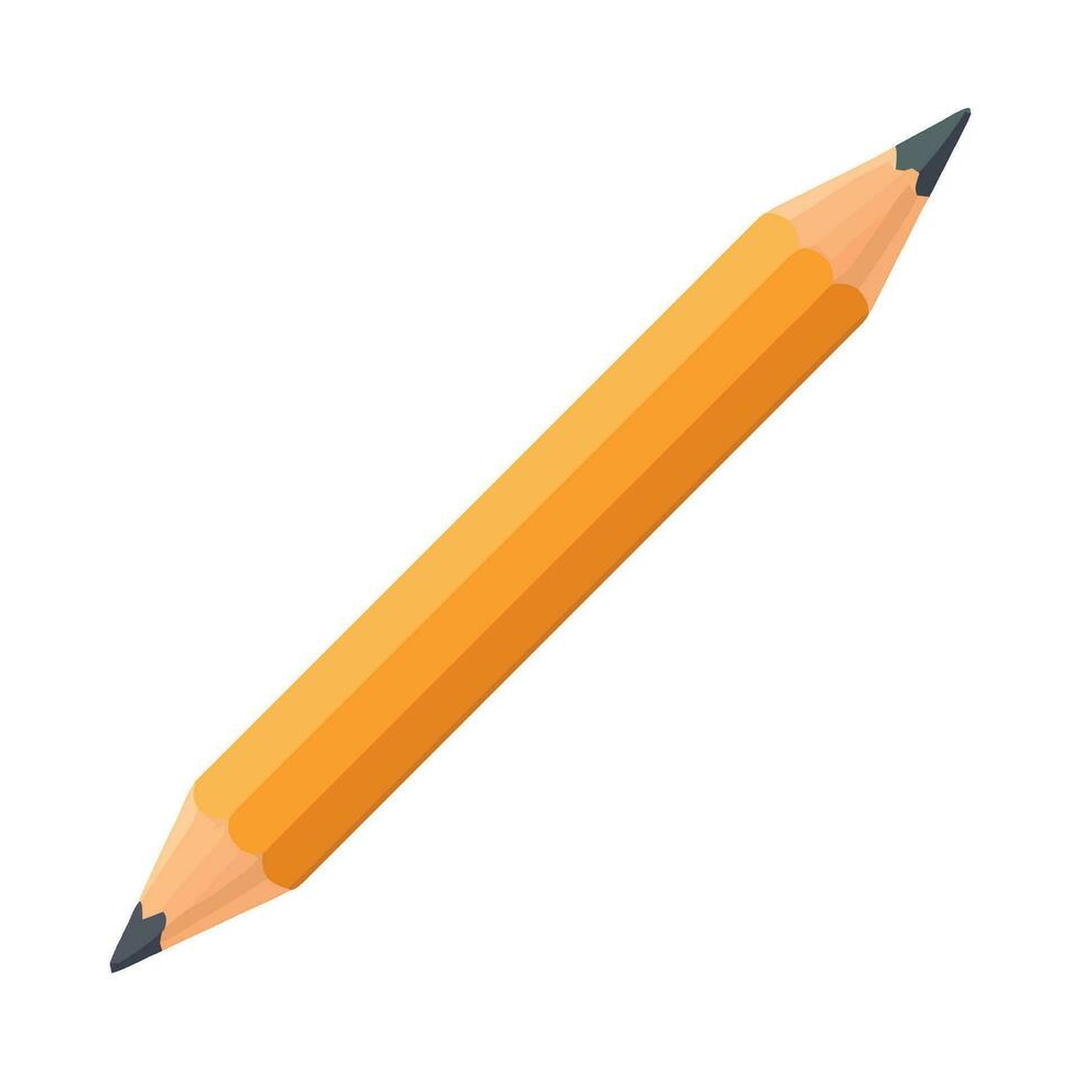 Jaune crayon la fourniture école icône isolé vecteur