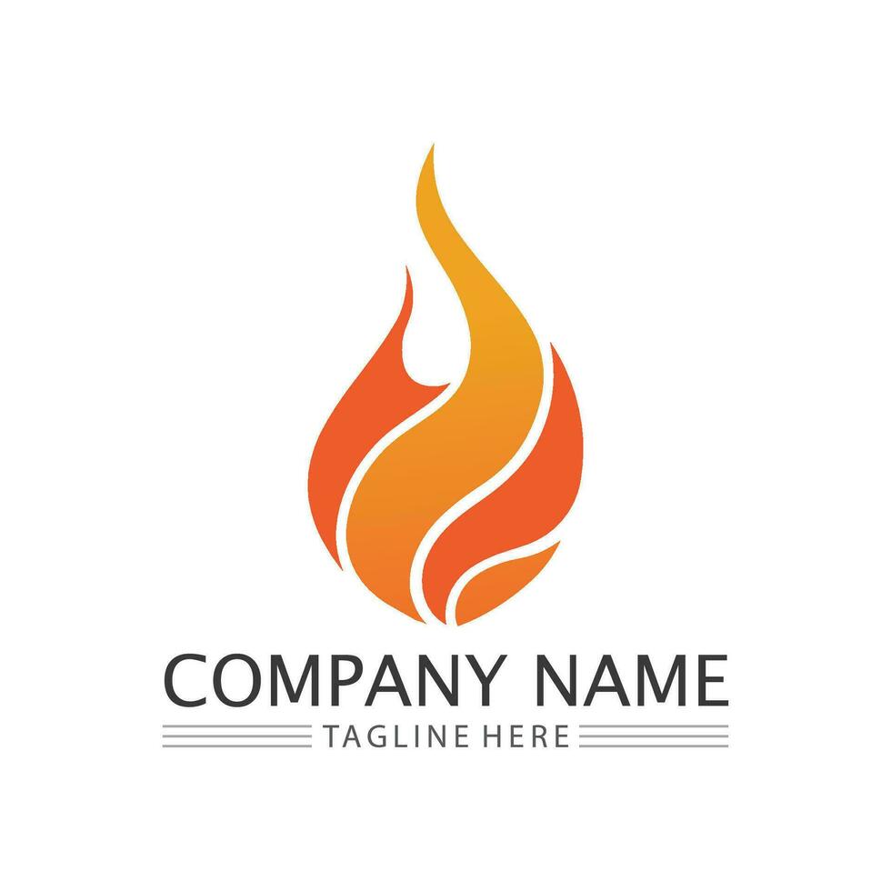 modèle de conception de feu flamme logo icône vector