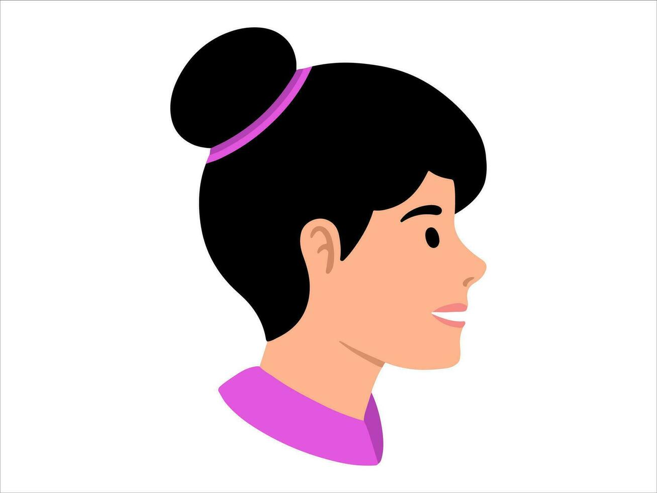 femme personnage icône avatar illustration vecteur