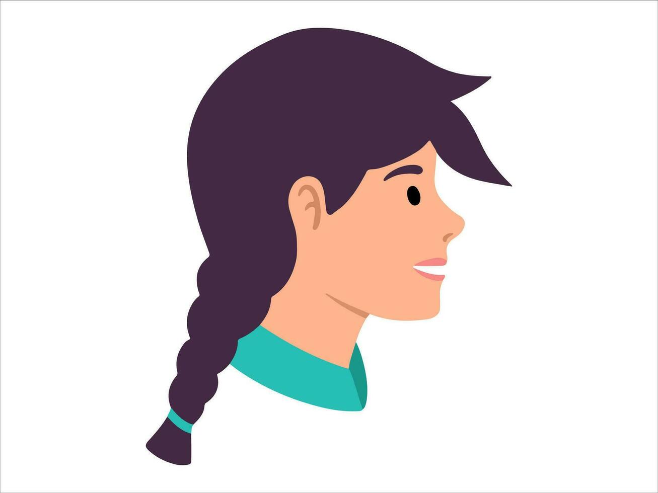 femme personnage icône avatar illustration vecteur
