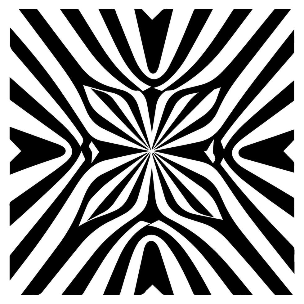 optique illusion, noir et blanc spirale, abstrait vecteur icône