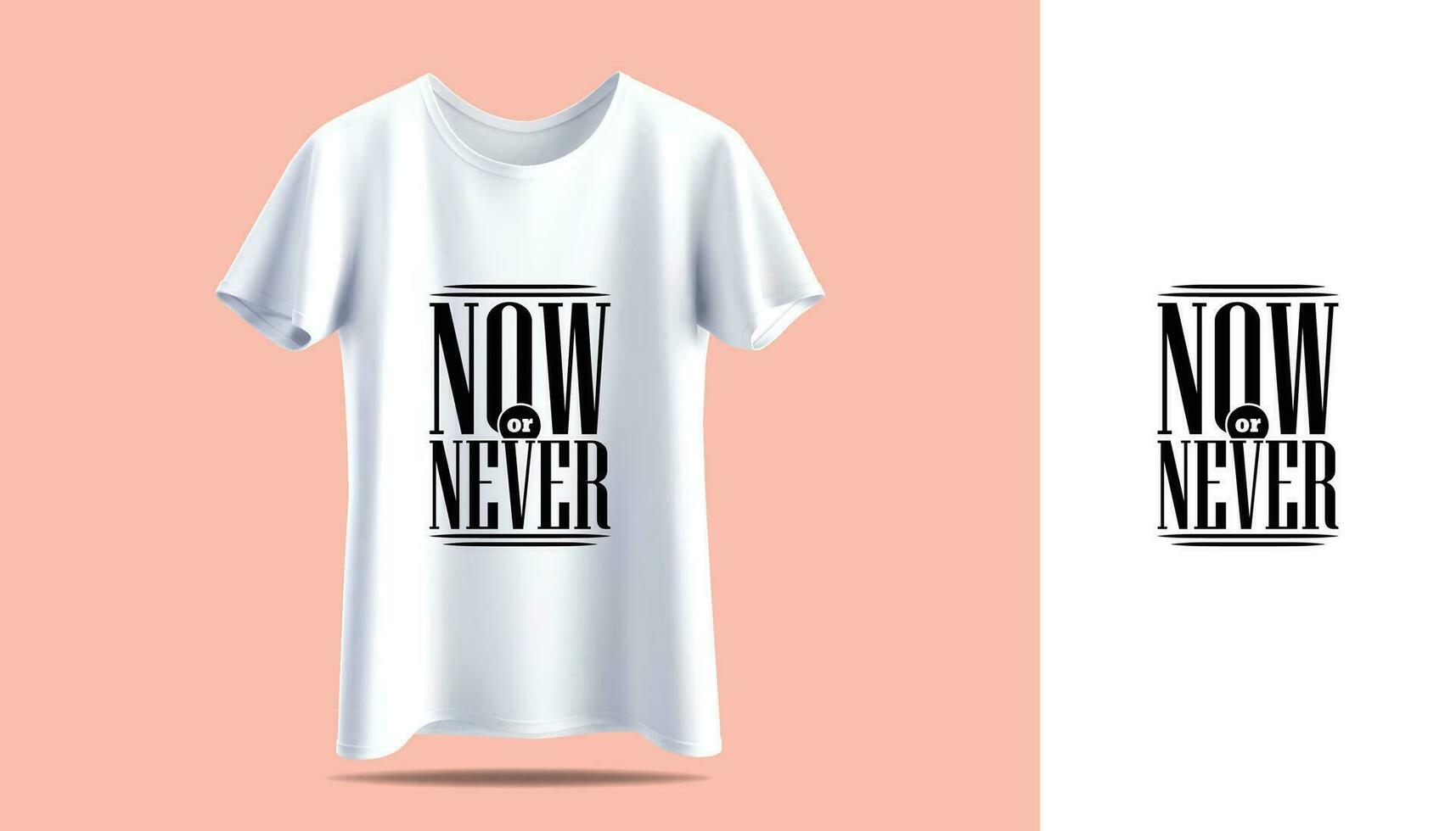 Nouveau typographie citations T-shirt impression vecteur avec une blanc maquette