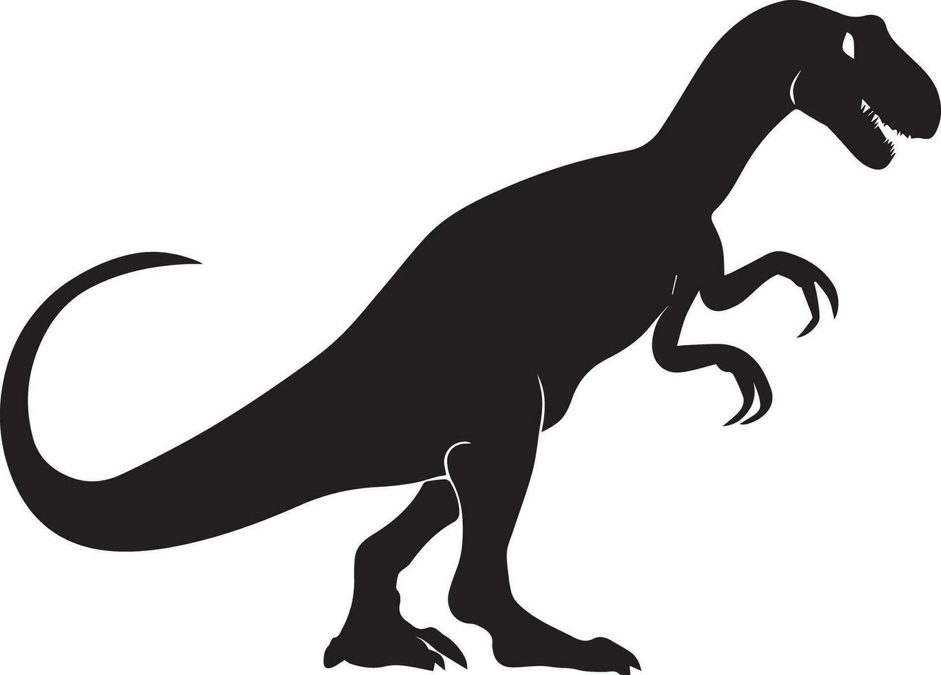 une dinosaure vecteur silhouette noir Couleur illustration