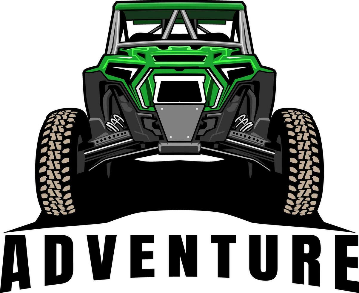 vecteur de conception de logo de club social utv offroading