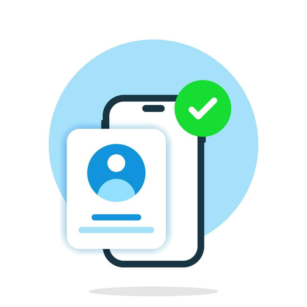 mobile app Compte inscrit avec succès, s'identifier Succès via téléphone intelligent concept illustration plat conception vecteur eps10. moderne graphique élément pour pop en haut information interface utilisateur, infographie, icône