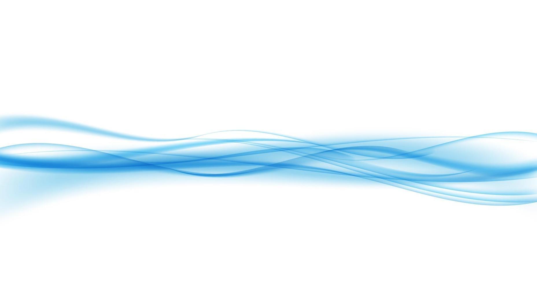 vague bleue abstraite sur fond blanc vecteur