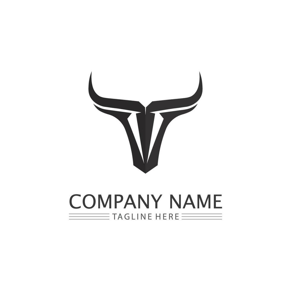 taureau buffle tête vache animal mascotte logo design vecteur pour sport corne buffle animal mammifères tête logo sauvage matador