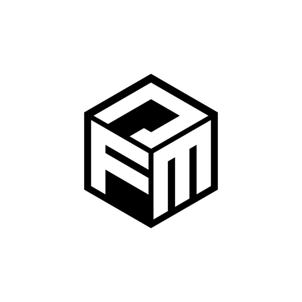 FMJ lettre logo conception dans illustration. vecteur logo, calligraphie dessins pour logo, affiche, invitation, etc.