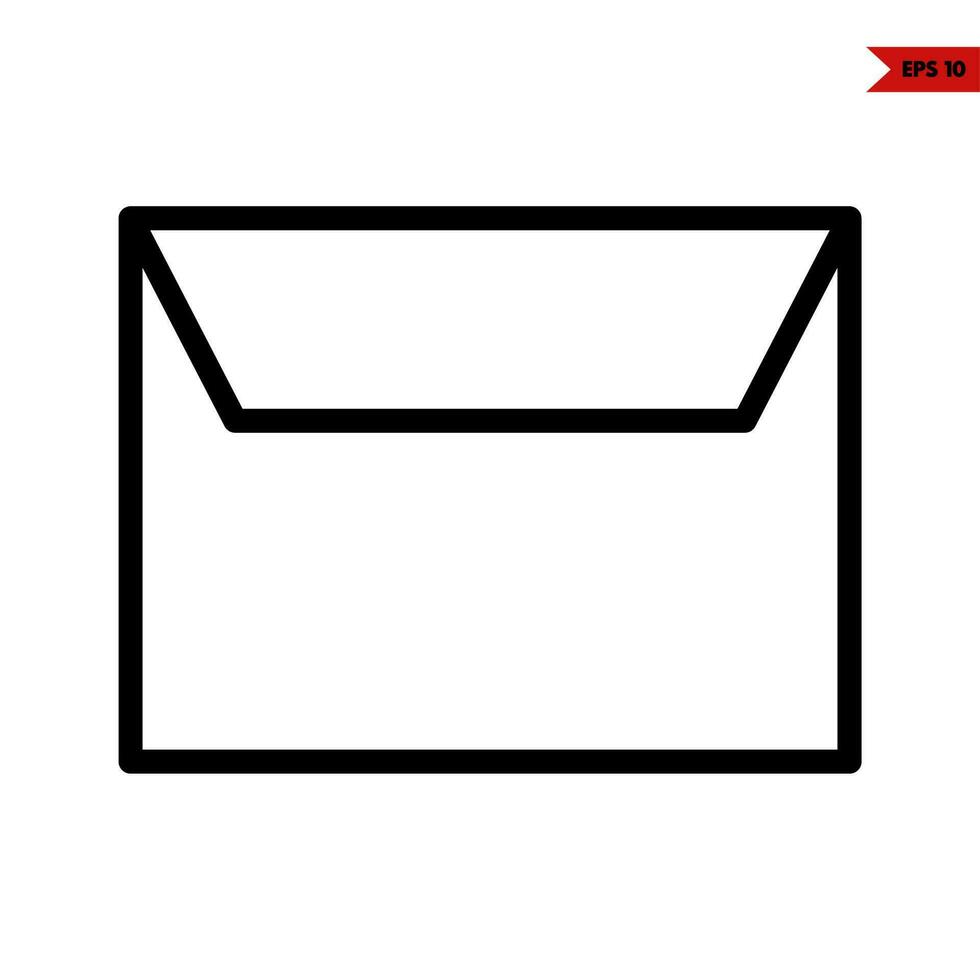 icône de ligne de courrier vecteur