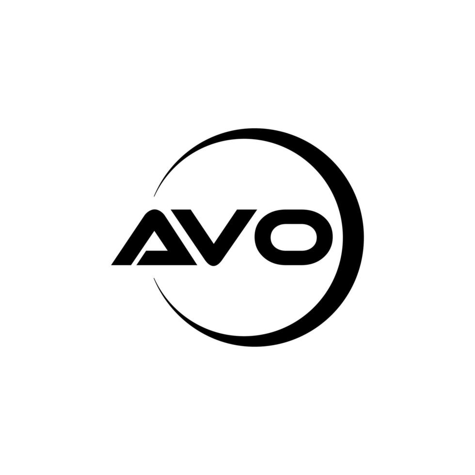 avo lettre logo conception dans illustration. vecteur logo, calligraphie dessins pour logo, affiche, invitation, etc.