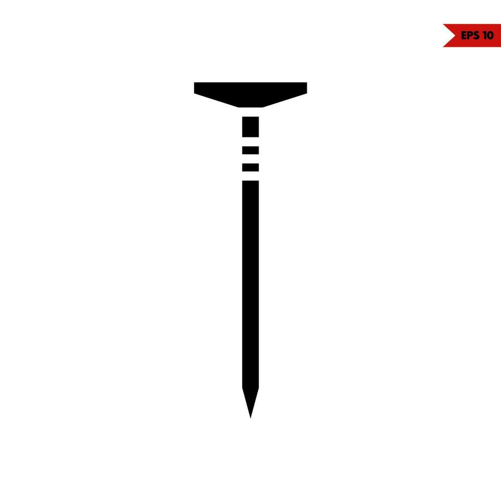 icône de glyphe d'ongle vecteur