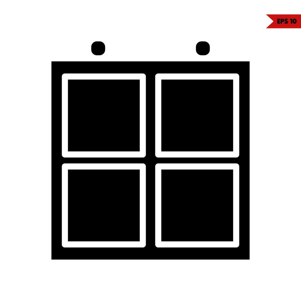 icône de glyphe de fenêtre vecteur