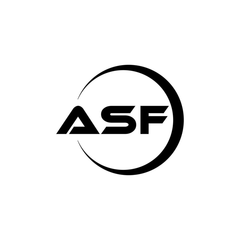 asf lettre logo conception dans illustration. vecteur logo, calligraphie dessins pour logo, affiche, invitation, etc.