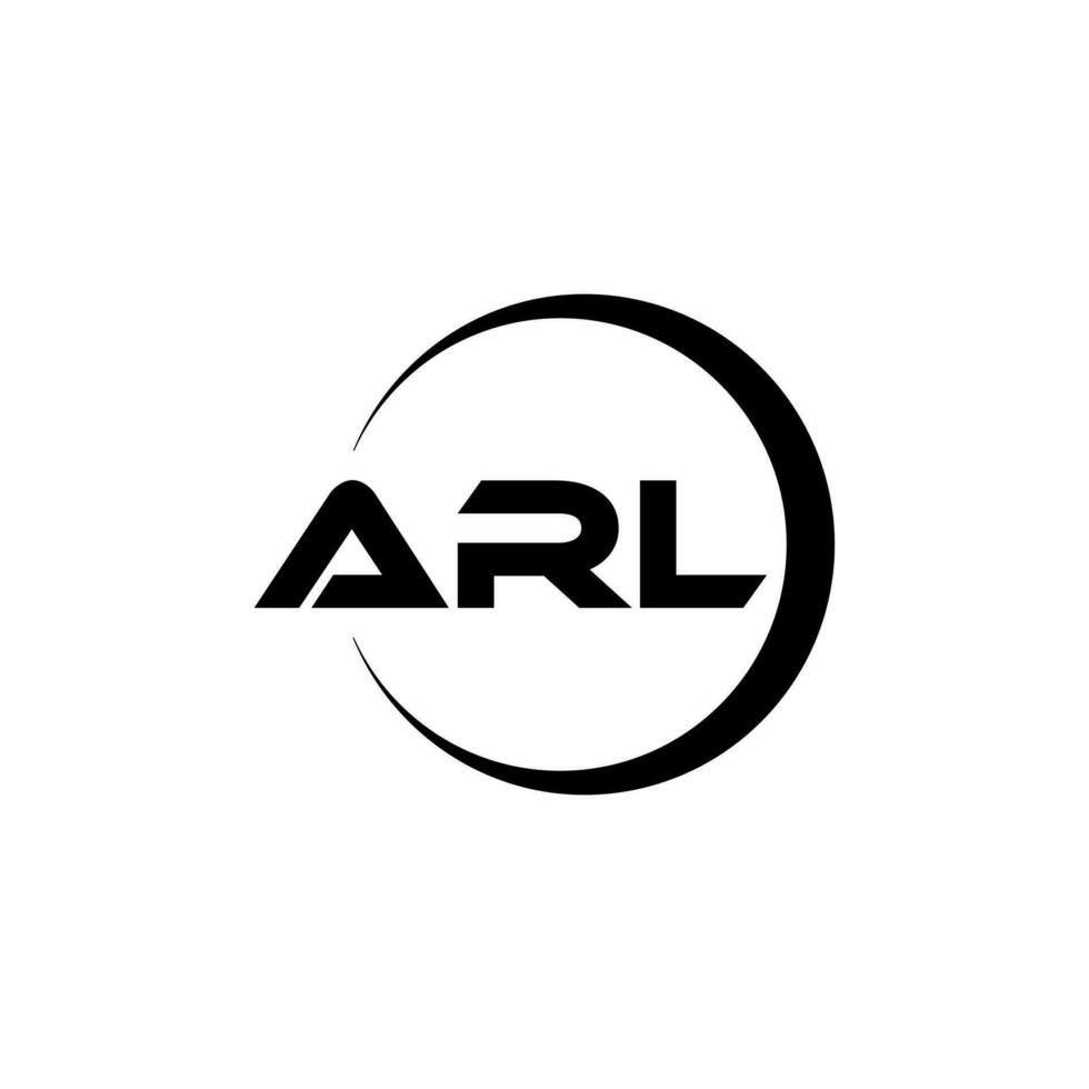 arl lettre logo conception dans illustration. vecteur logo, calligraphie dessins pour logo, affiche, invitation, etc.