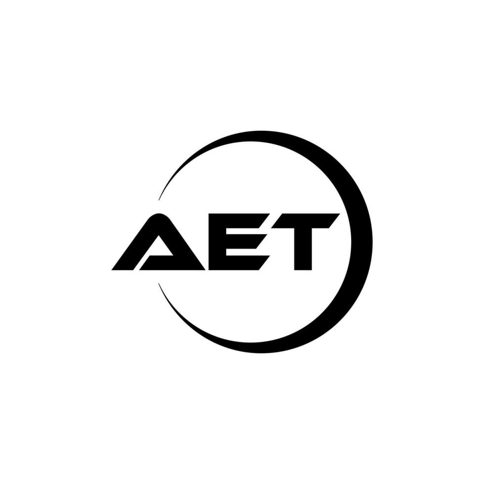 aet lettre logo conception dans illustration. vecteur logo, calligraphie dessins pour logo, affiche, invitation, etc.