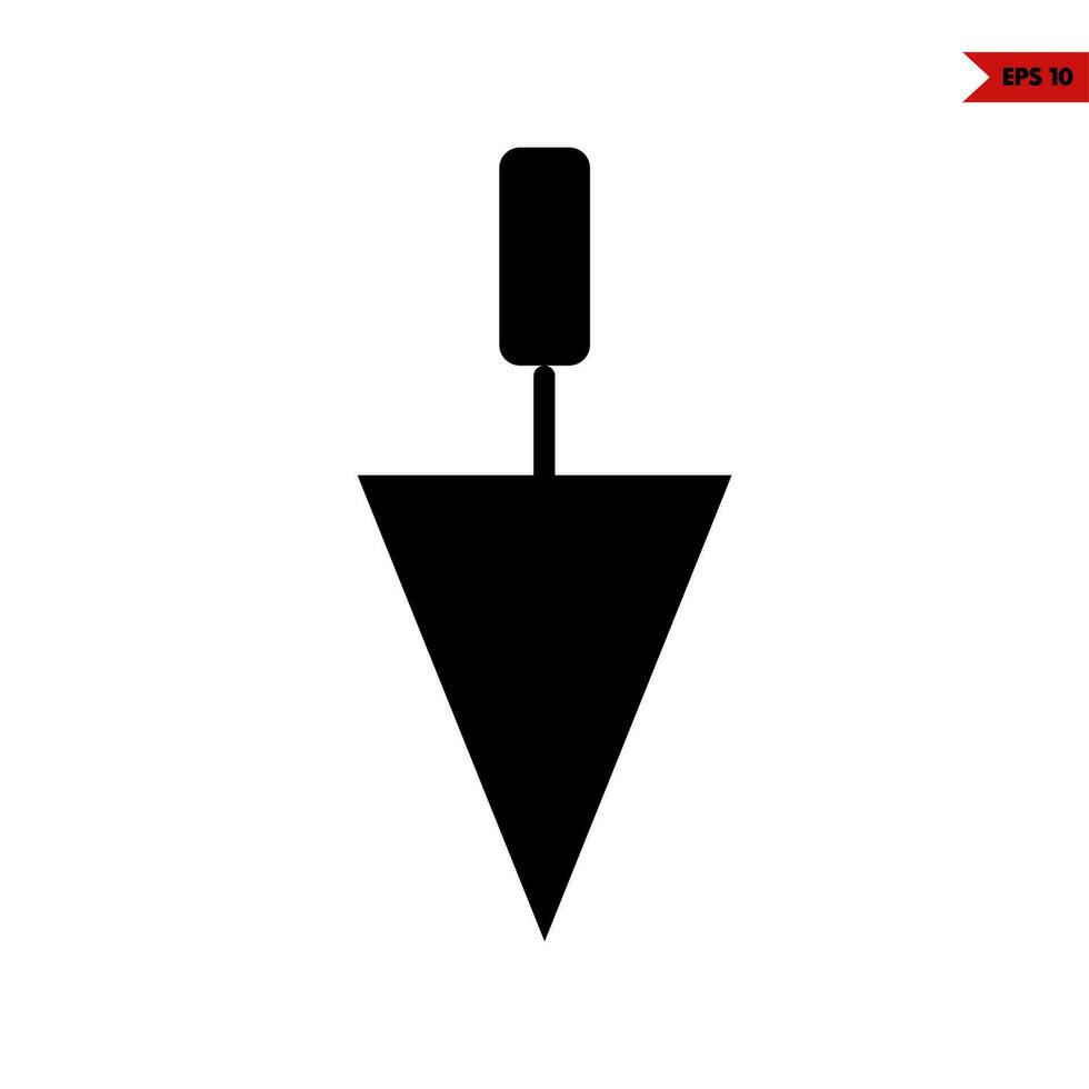 icône de glyphe de portée vecteur
