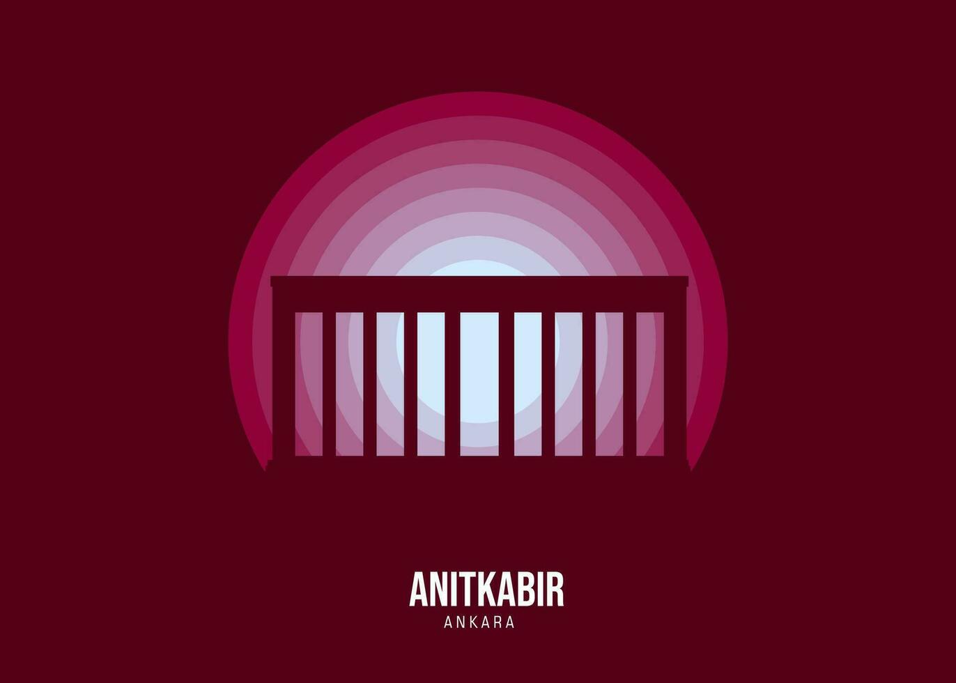 antkabir. clair de lune illustration de célèbre historique, le Couleur Ton de le lumière est basé sur le officiel drapeau vecteur eps dix.