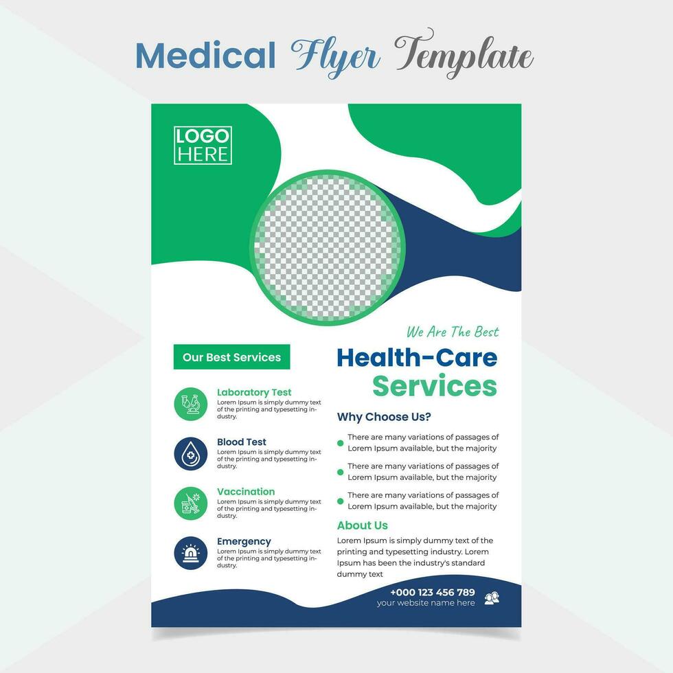 médical prospectus et brochure couverture page modèle conception vecteur