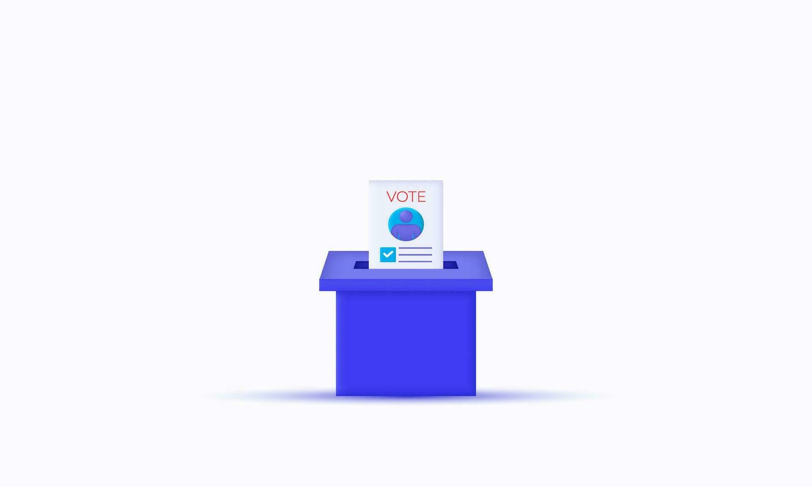 illustration Créatif vote élection 3d vecteur icône moderne isolé sur Contexte