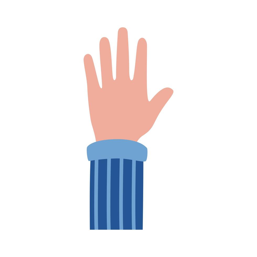 icône de style plat de main humaine vecteur