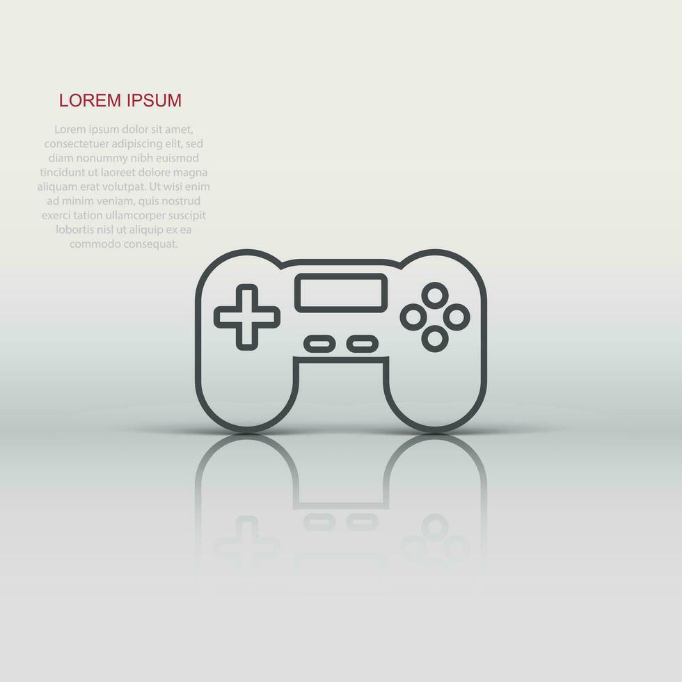 manette signe icône dans plat style. manette de jeu vecteur illustration sur blanc isolé Contexte. jeu console manette affaires concept.